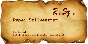 Rapai Szilveszter névjegykártya